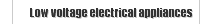 Low voltage electrical appliances