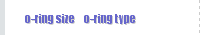 o-ring size，o-ring type