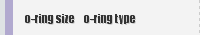 o-ring size，o-ring type