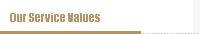 Our Service Values